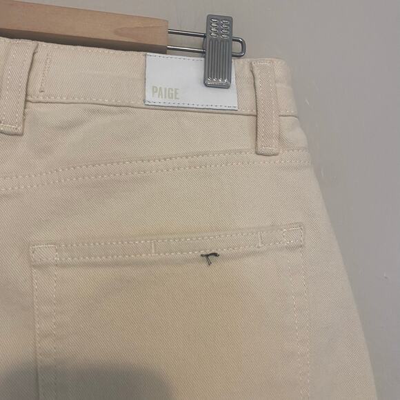 Paige Alexis Cargo Barrel Jeans Womens Size 28 Blonde Sand High Waisted Cream - Picture 4 of 7